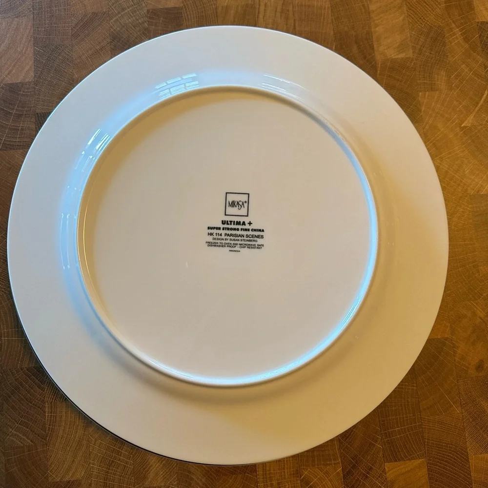 Vintage Mikasa Ultimate + HK 114 Parisian Scene Dinner Plates 10.75” - Picture 2 of 2
